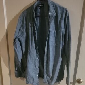 Express Gray Lightweight Shirt Jacket
